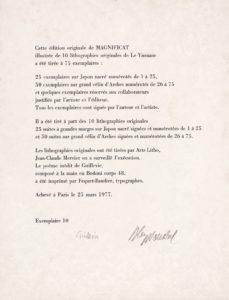 Magnificat, 1977